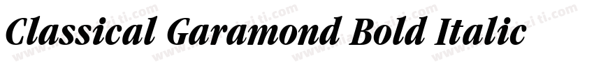 Classical Garamond Bold Italic BT字体转换